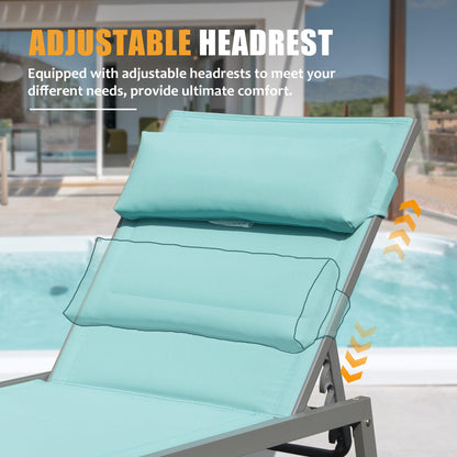 Durable Outdoor Patio Chaise Lounge Set of Three