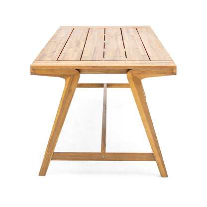 Modern Outdoor Dining Table And Acacia Finish