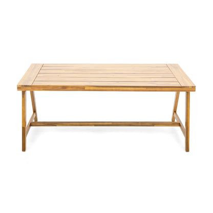 Modern Outdoor Dining Table And Acacia Finish