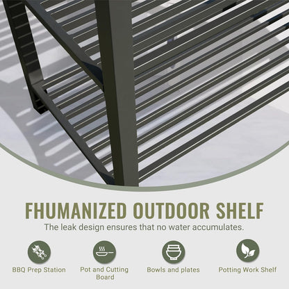 Aluminum Outdoor Kitchen Island with Storage