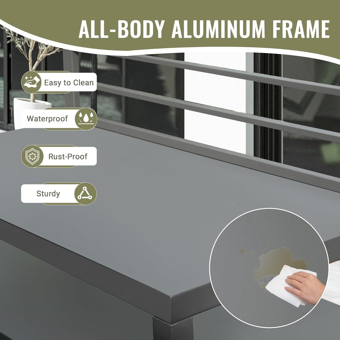 Aluminum Outdoor Kitchen Island with Storage