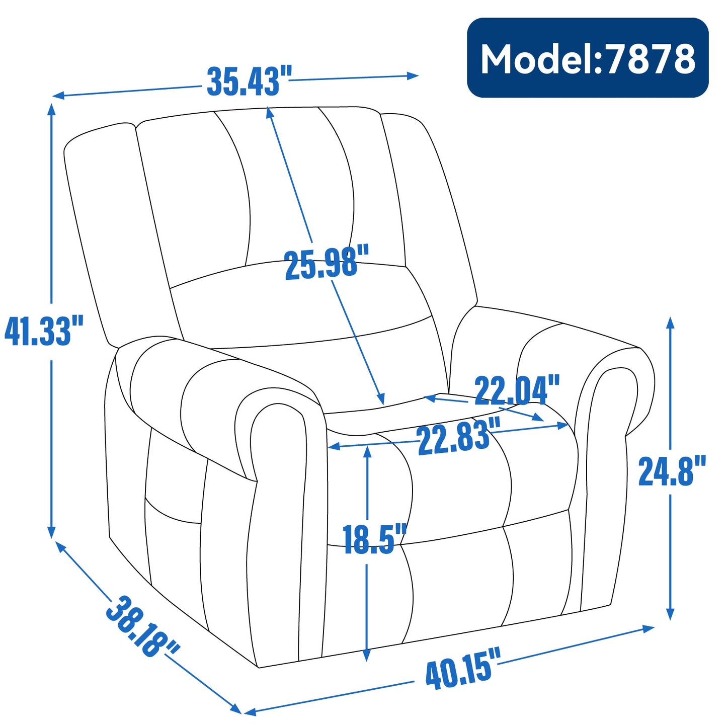 Power Lift Recliner Chair with Heat and Massage by HouseOfZazla model 7878 on Tampa Home & Garden Store