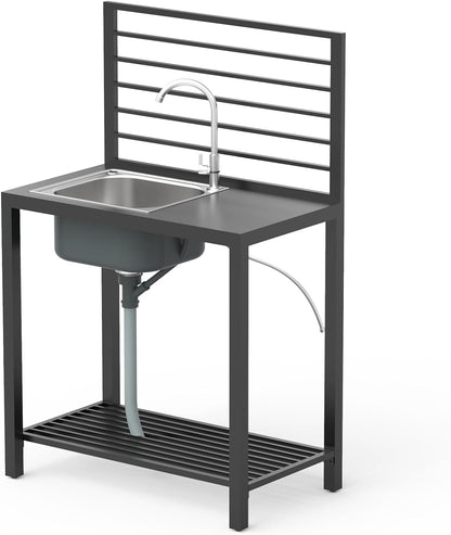 Outdoor Kitchen Island and Aluminum Storage