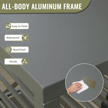 Aluminum Outdoor Island with Storage and Shelves