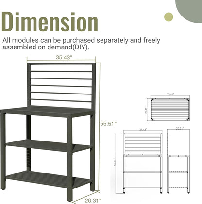 Aluminum Outdoor Kitchen Island with Storage