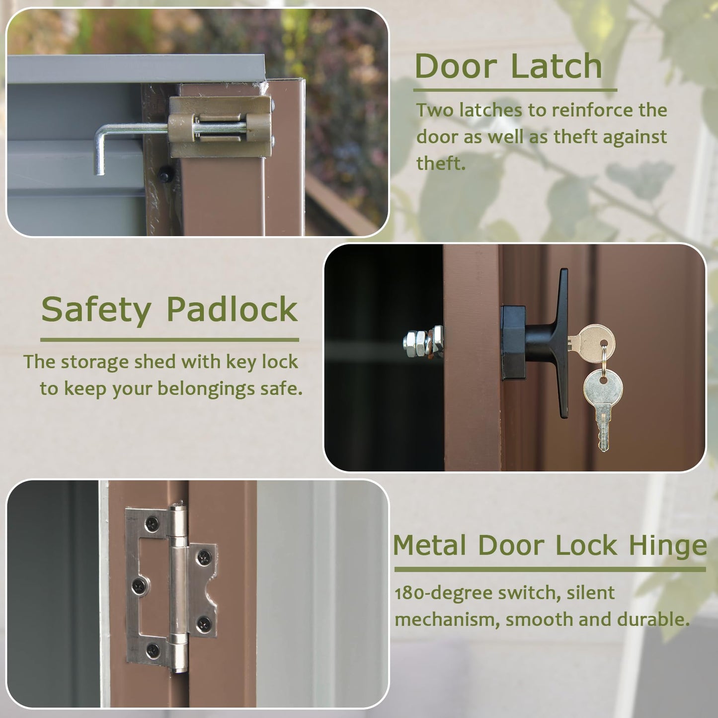 Metal Garden Shed And Secure Double Door Storage