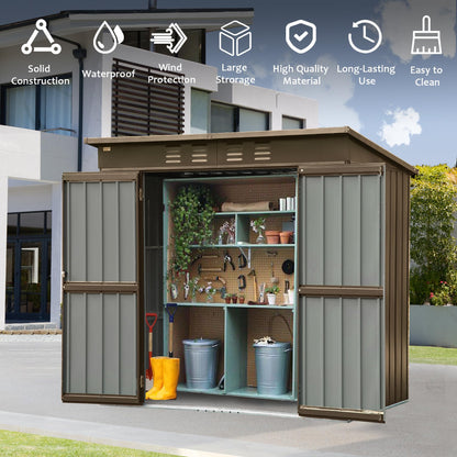 Metal Garden Shed And Secure Double Door Storage