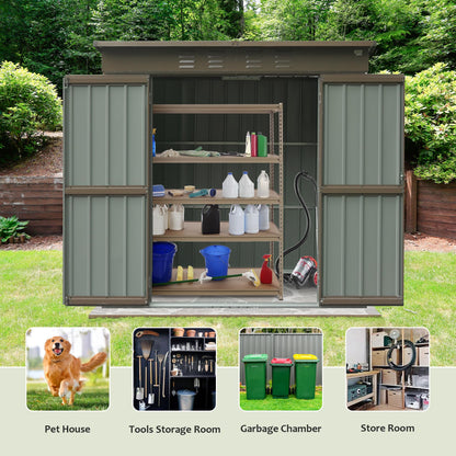 Metal Garden Shed And Secure Double Door Storage