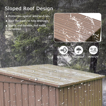 Metal Garden Shed And Secure Double Door Storage