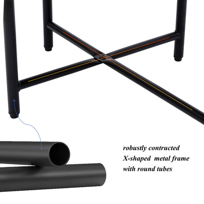 Modern Oval Coffee Table and Small Storage Shelf