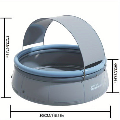 Reinforced Outdoor Inflatable Pool and Air Pump