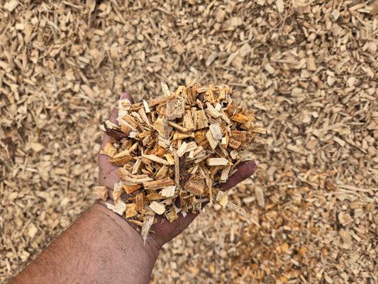 Playground mulch for sale shown up close and uniform in size.