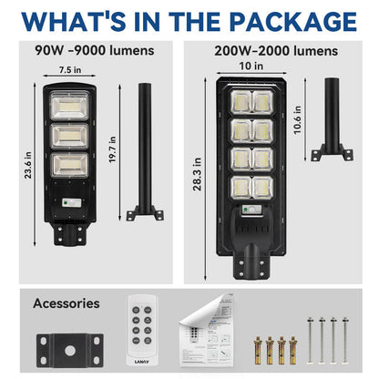 Paquete de 4 luces solares para estacionamiento (soporte incluido) 
