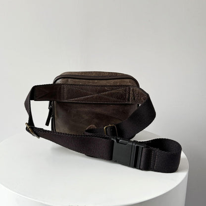 Full-Grain Crazy Horse Leather Waist Bag