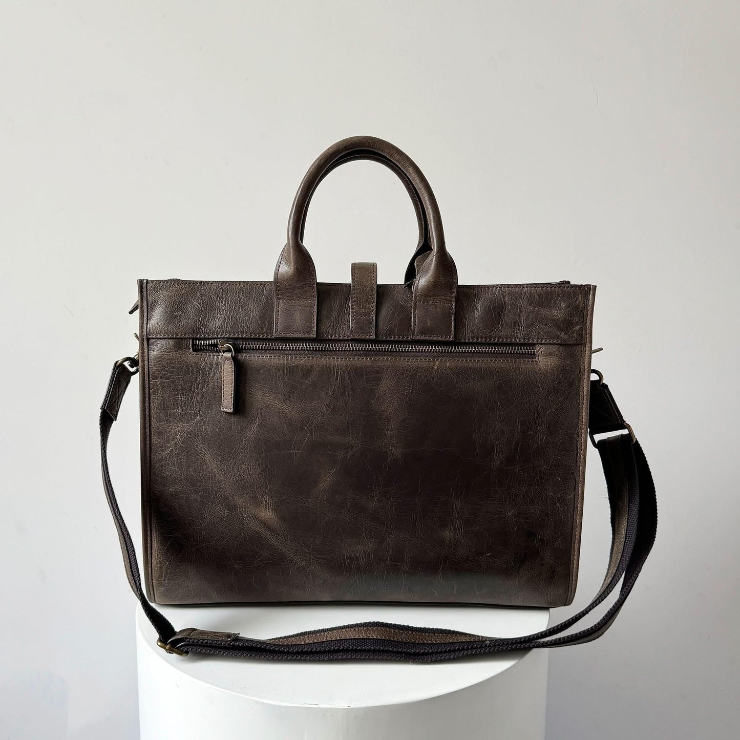 Full-Grain Crazy Horse Leather Briefcase