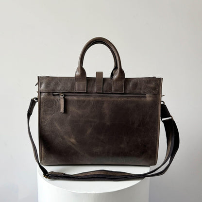 Full-Grain Crazy Horse Leather Briefcase
