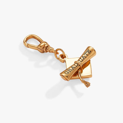 Graduation Cap Fob Clip Bag Charm by ALEX AND ANI in rose gold tone metal on Tampa Home & Garden Store