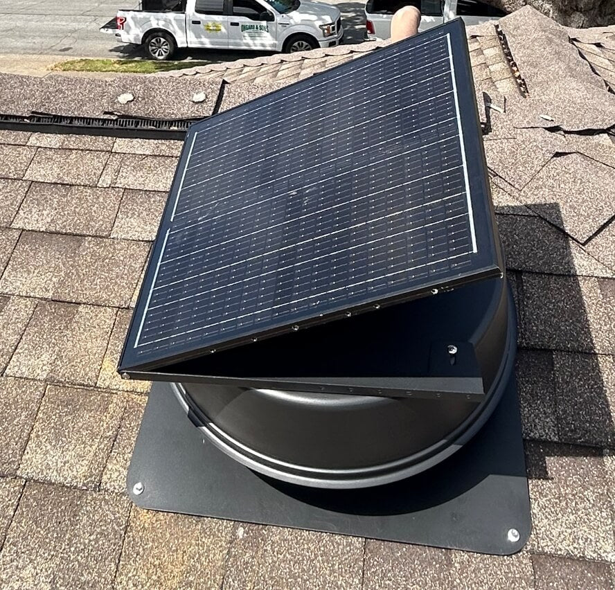42W 12" Solar Attic Fan with Smart Power Adapter+Remote