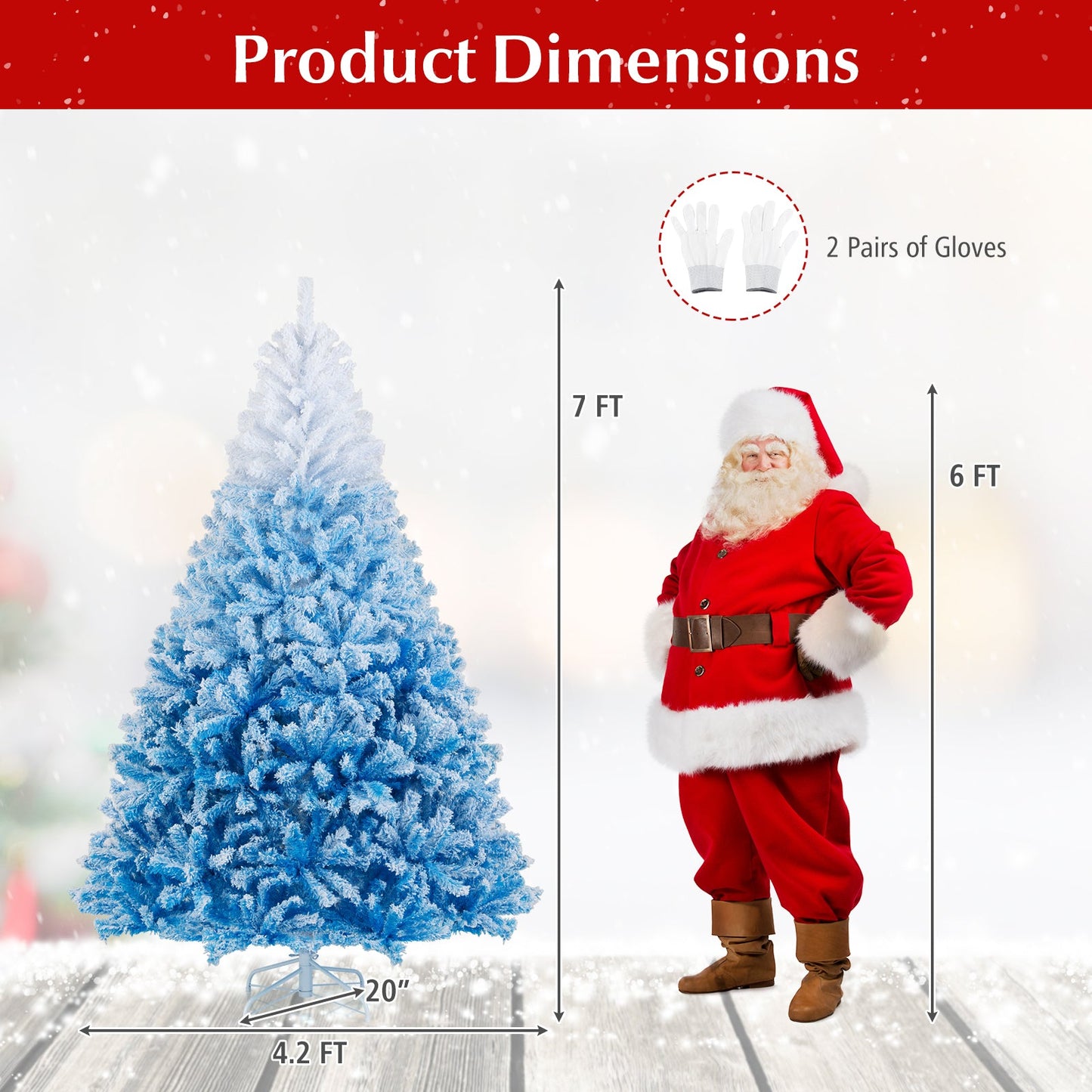 2025 New Artificial Christmas Tree with 456 Branch Tips and Folding Metal Stand