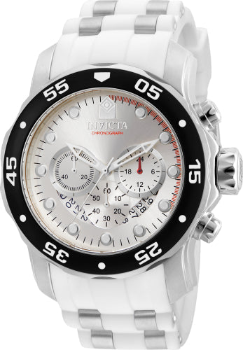 Invicta Women's Pro Diver watch with white band, black bezel, chronograph dial on Tampa Home & Garden Store