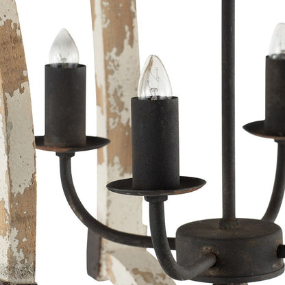 4-light black metal chandelier with candle bulbs by HouseOfZazla on Tampa Home & Garden Store