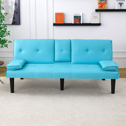 Compact Foldable Sofa Bed and Cup Holder