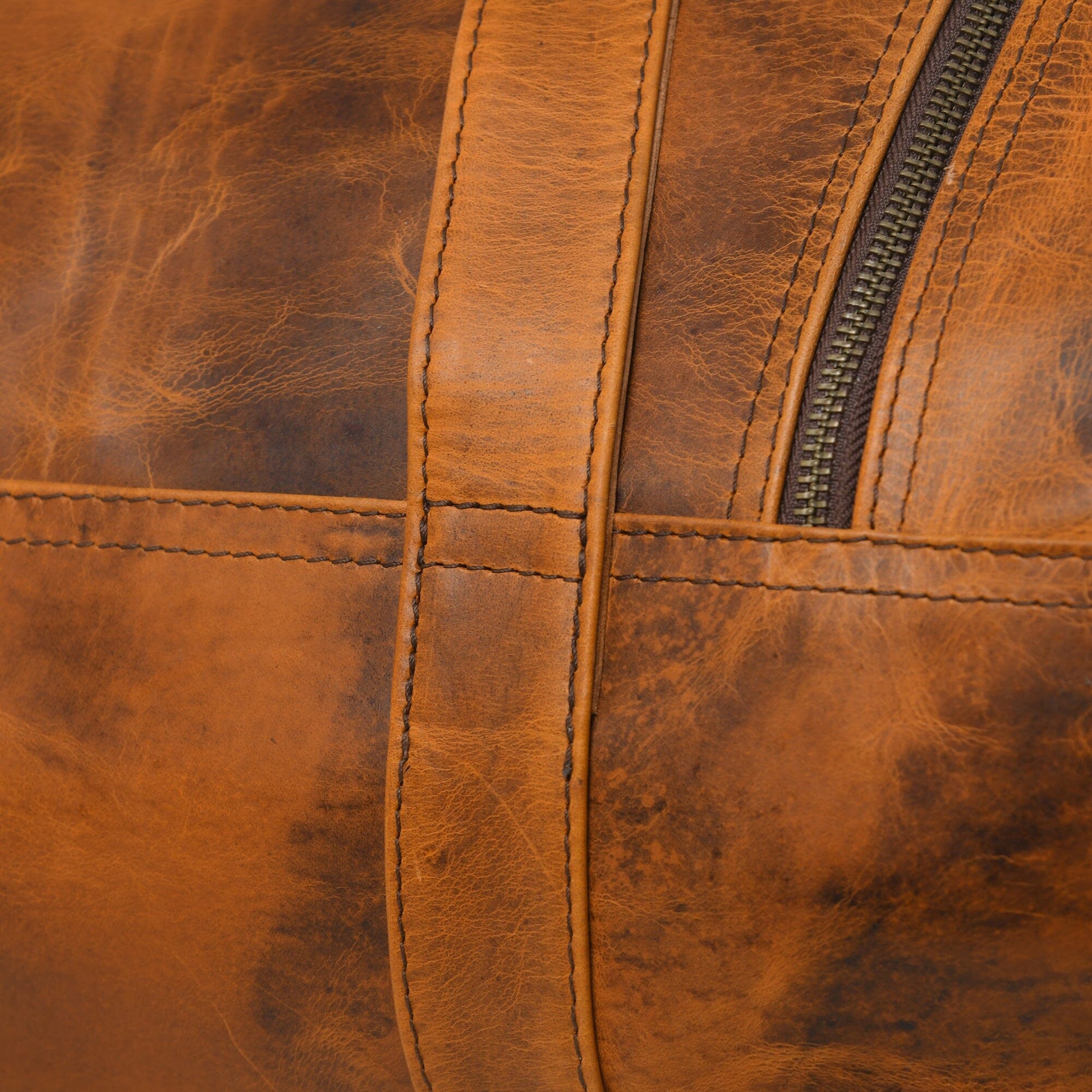Leather Gym Travel Bag, Round - Tampa Home & Garden Store