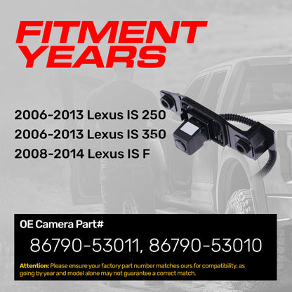 Master Tailgaters OEM backup camera for Lexus IS 250/350 and IS F PN 86790-53011/86790-53010 on Tampa Home & Garden Store