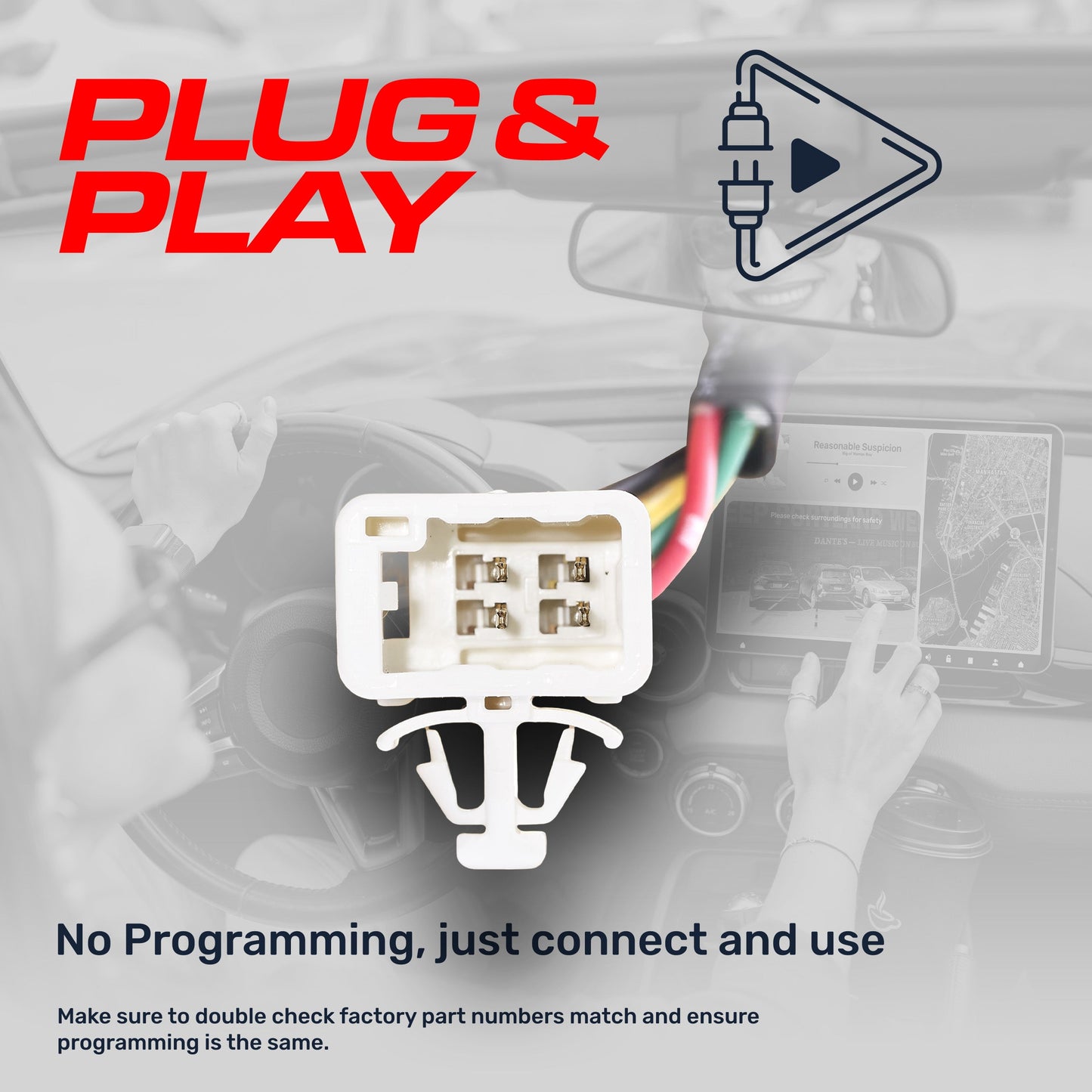 OEM backup camera harness for Lexus IS 250/350 and IS F by Master Tailgaters white pin plug on Tampa Home & Garden Store
