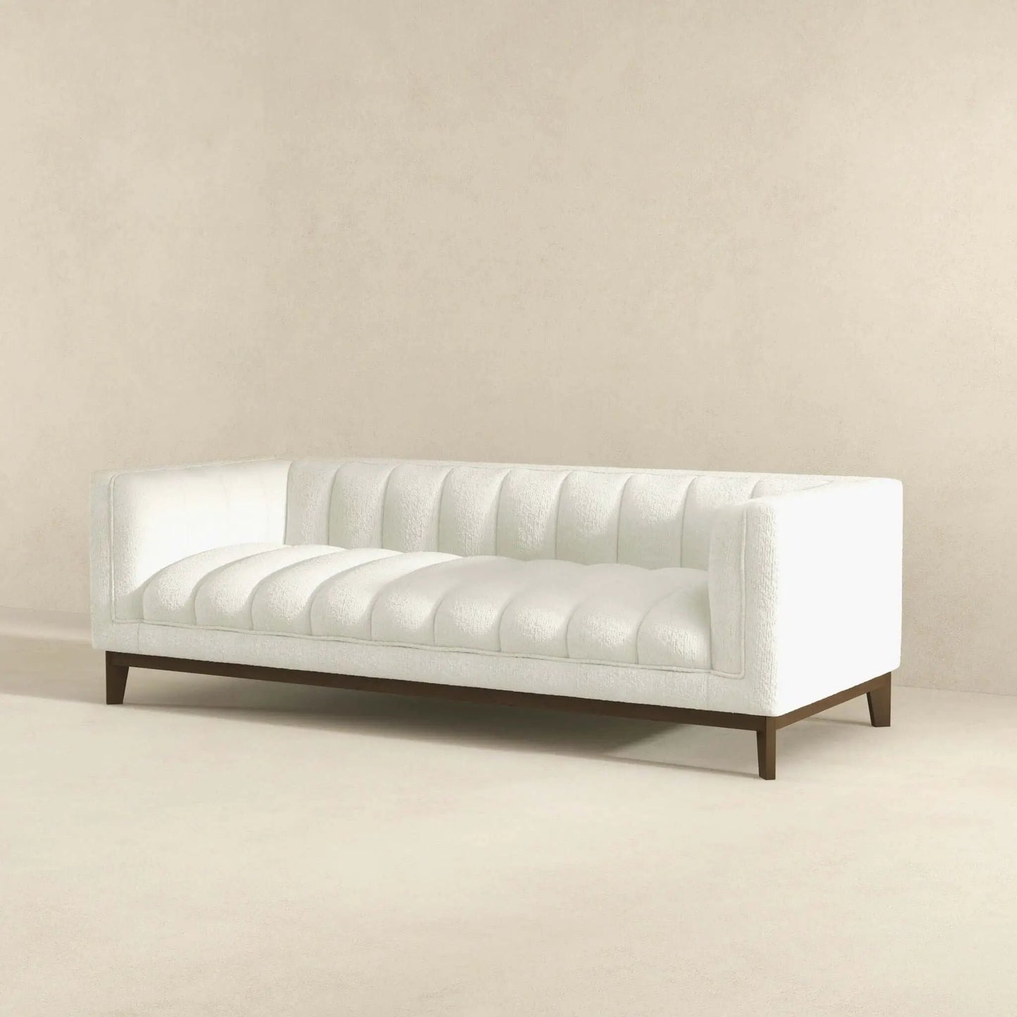 Melissa Mid Century Modern Sofa, tufted sofa by Unique Piece Furniture with dark legs on Tampa Home & Garden Store
