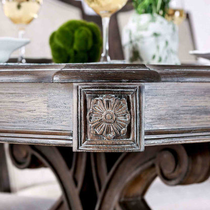 Rustic Dining Set Table and Upholstered Chairs