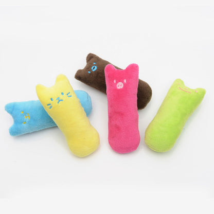 Plush bone catnip toys, 5-color set with embroidered faces from Sell My Stuff Plush Toys on Tampa Home & Garden Store