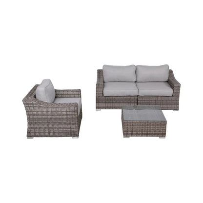 Outdoor Wicker Conversation Set With Cushions