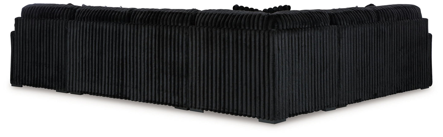 Midnight Madness Sectional and Jumbo Corduroy