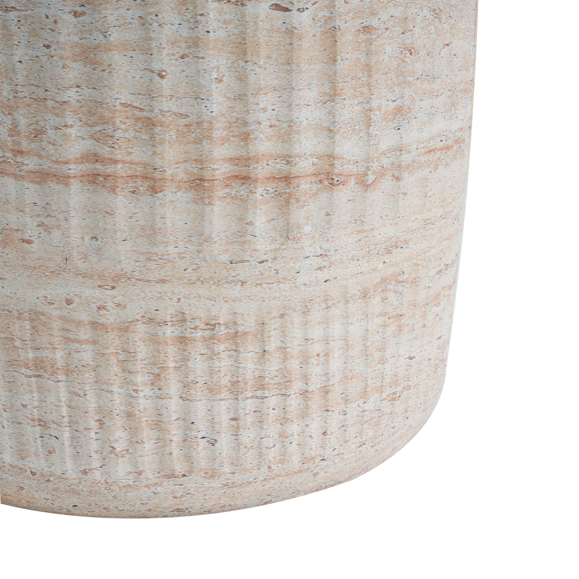 Side table beige travertine concrete by HouseOfZazla for outdoor furniture on Tampa Home & Garden Store