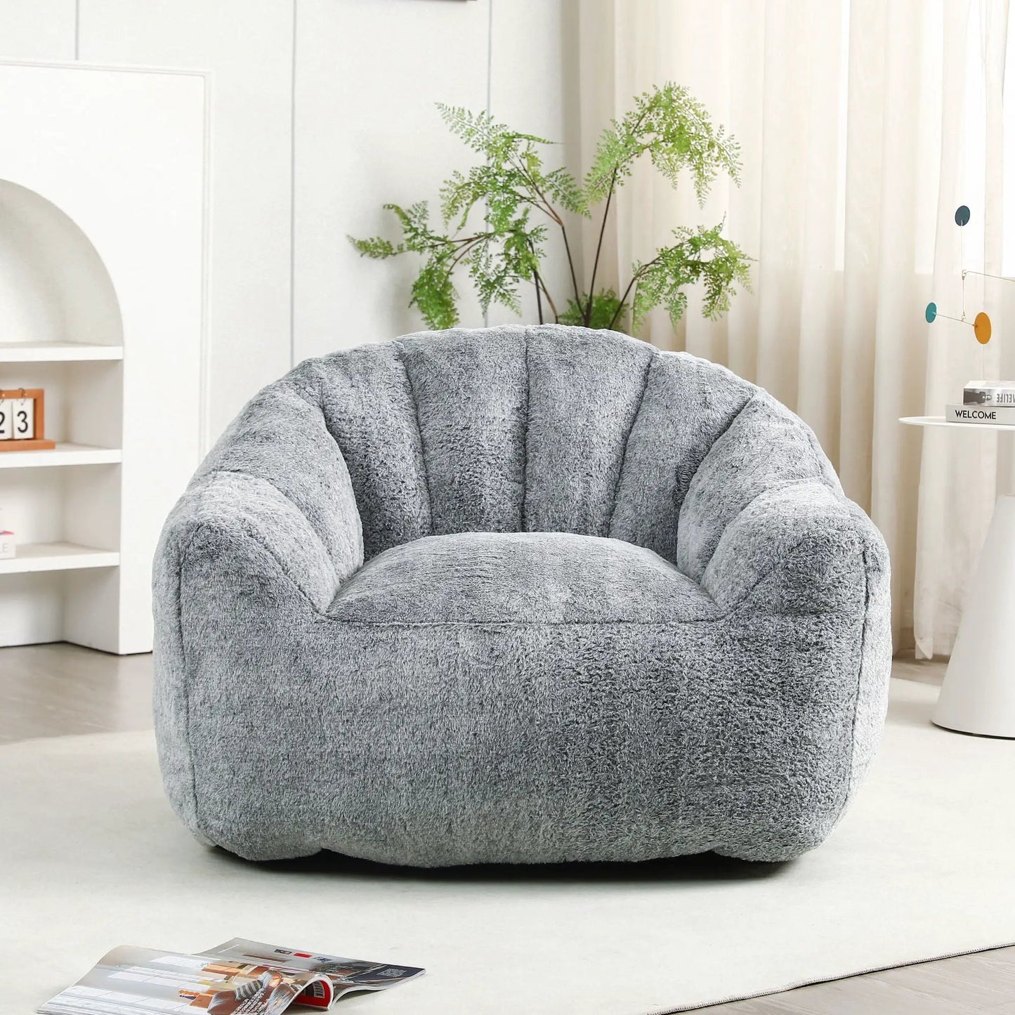 Beanbag Chair with Armrests High Density Foam