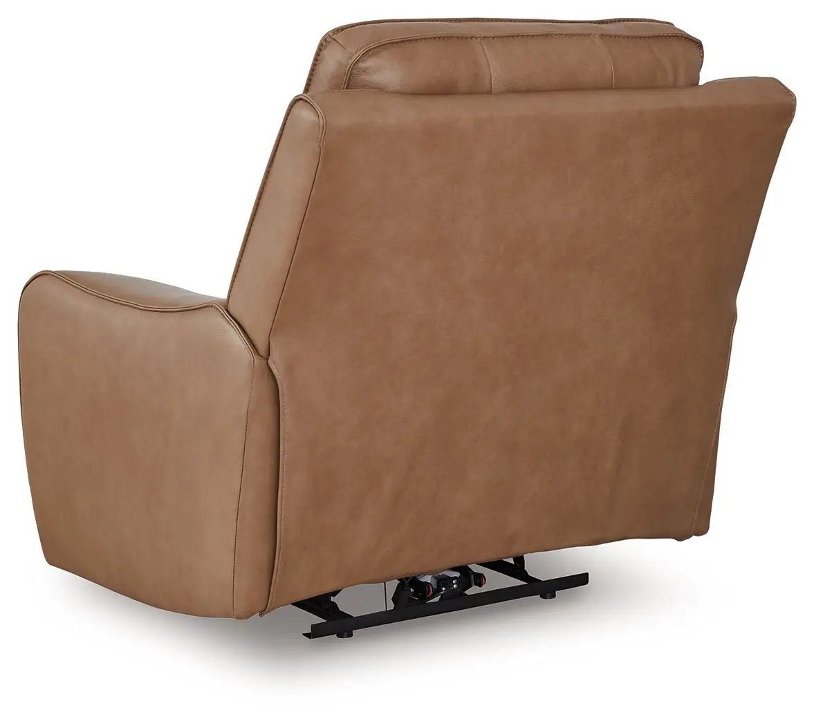 Power recliner DeepWakes in tan leather with adjustable headrest by Unique Piece Furniture on Tampa Home & Garden Store