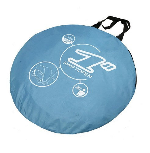 Baby Beach Tent round blue carry bag with black handles, SwiftOpen label, My Store on Tampa Home & Garden Store