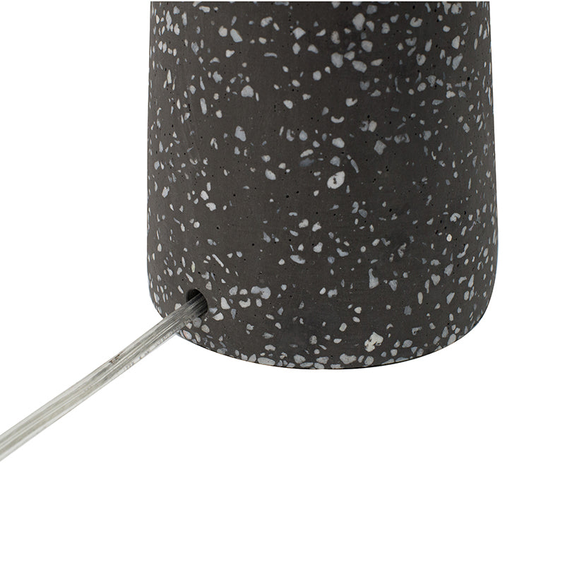 Artisan Multicolor Glass Table Lamp by HouseOfZazla with a speckled terrazzo gray shade on Tampa Home & Garden Store