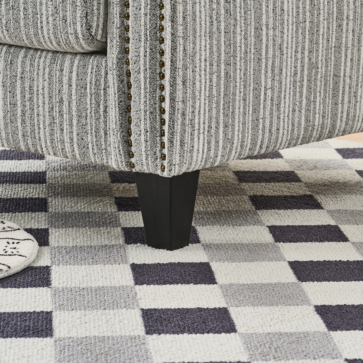 Comfy Upholstered Armchair And Wooden Frame
