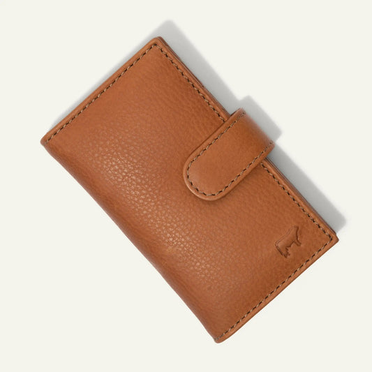 Signature Women's Cardholder Wallet tan leather by Will Leather Goods with stitching on Tampa Home & Garden Store