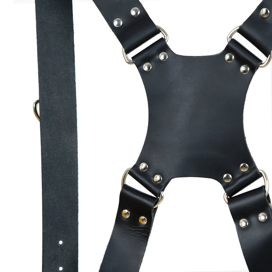 Dual Leather Camera Strap Harness- Black - Tampa Home & Garden Store