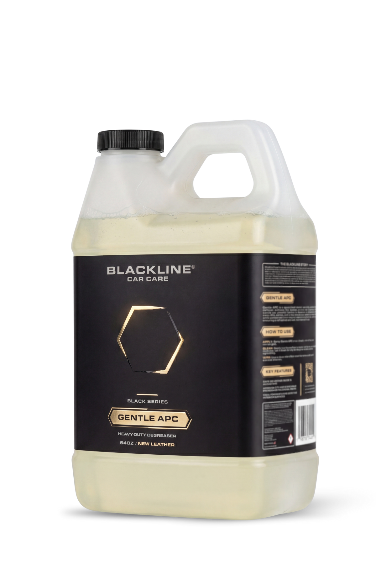 BLACKLINE Car Care Gentle APC all-purpose cleaner in a gallon jug with handle and black label on Tampa Home & Garden Store
