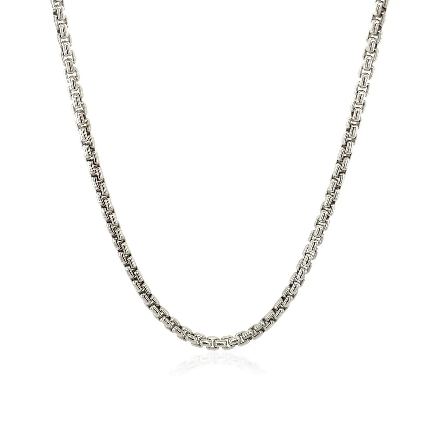 2.4mm 14k white gold round box chain necklace on Tampa Home & Garden Store