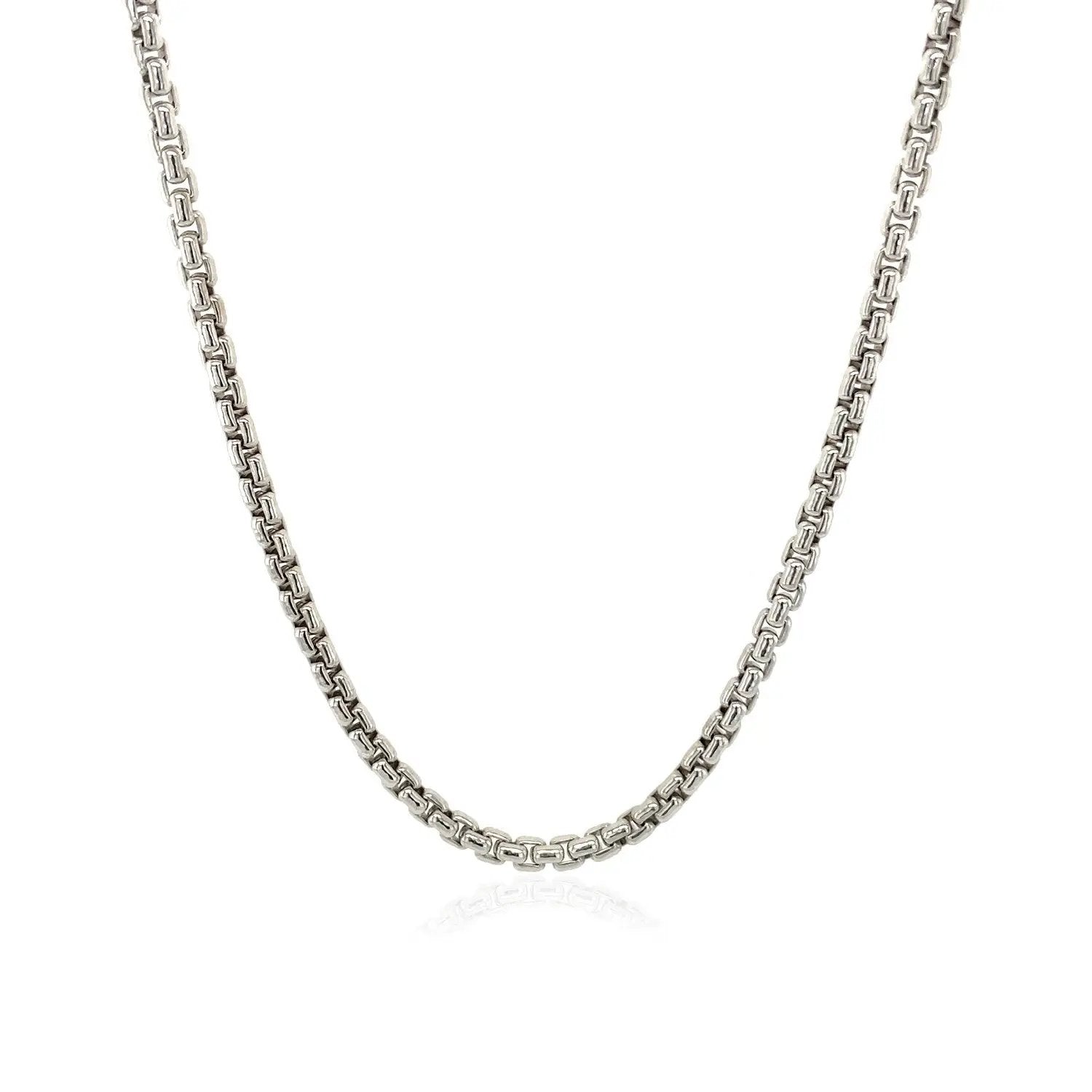 2.4mm 14k white gold round box chain necklace on Tampa Home & Garden Store