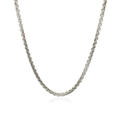 2.4mm 14k white gold round box chain necklace on Tampa Home & Garden Store