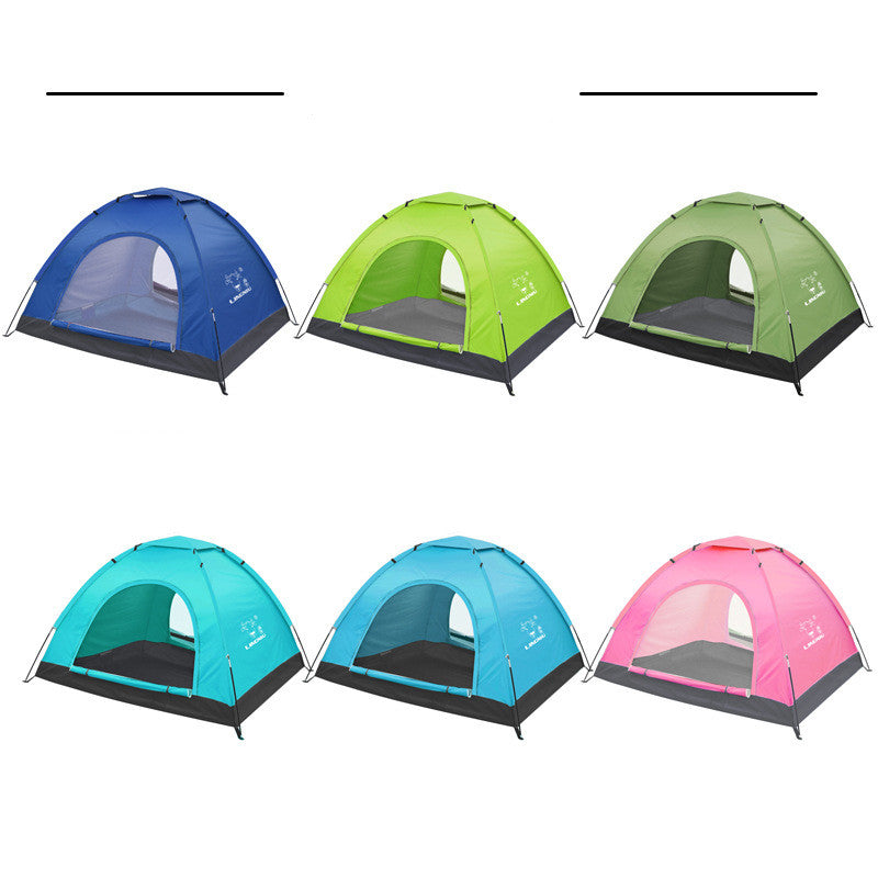 Six tents in blue, lime, olive, teal, light blue and pink; single-layer camping tent by My Store on Tampa Home & Garden Store