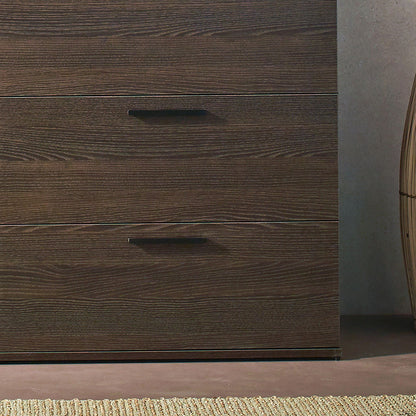 3 Drawer Modular Jumbo Chest dark brown wood finish with metal bar pulls on Tampa Home & Garden Store