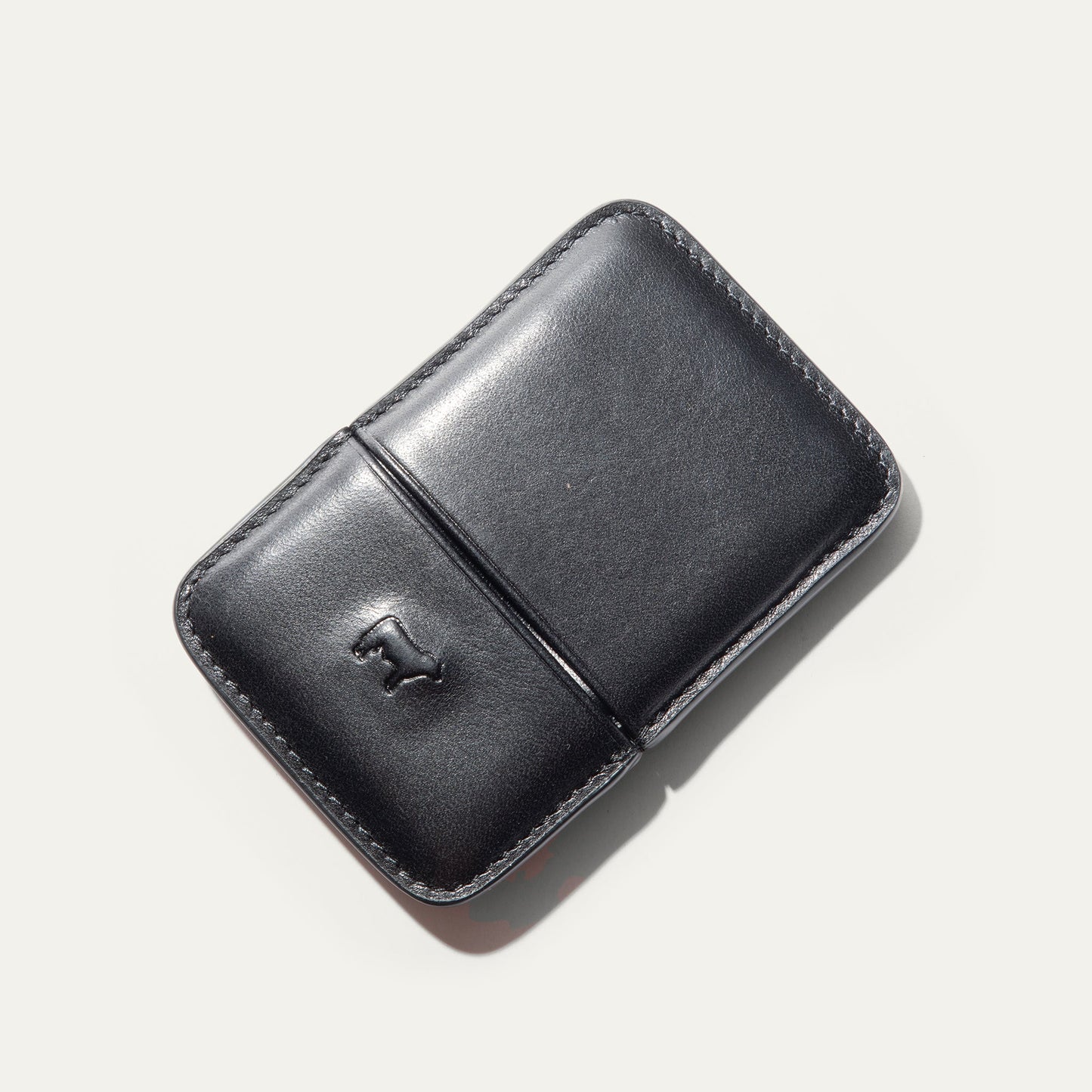 Molded Card Case by Will Leather Goods in black leather with tonal stitching on Tampa Home & Garden Store