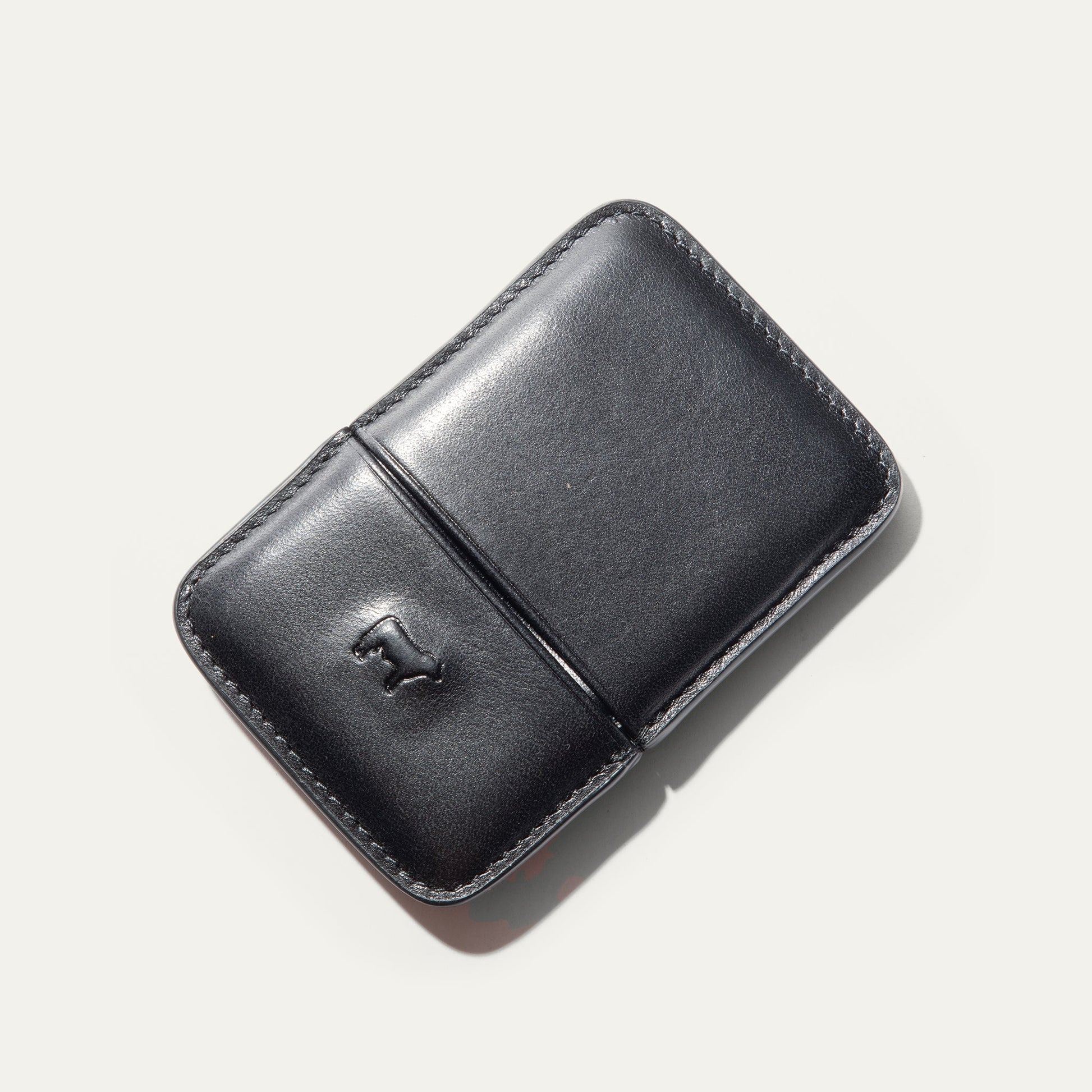 Molded Card Case by Will Leather Goods in black leather with tonal stitching on Tampa Home & Garden Store